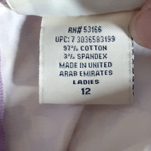 Faded Glory Stretch Dress Size 12, Sleeveless, Purple & White, Zipper closure - Picture 7 of 7